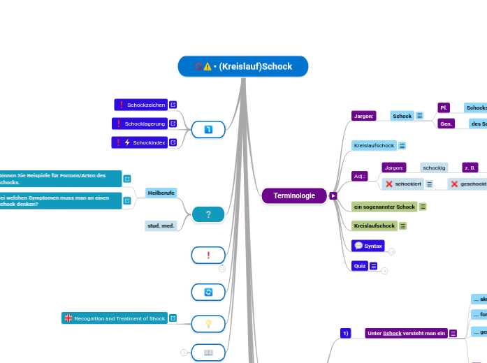 Schock - Mindmap