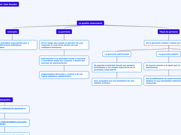 La gestión empresarial - Mind Map