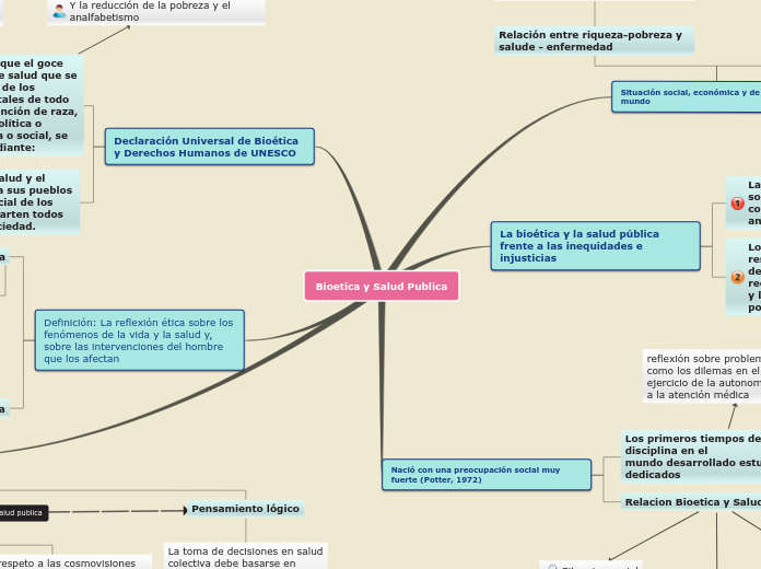 Bioetica y Salud Publica - Mapa Mental