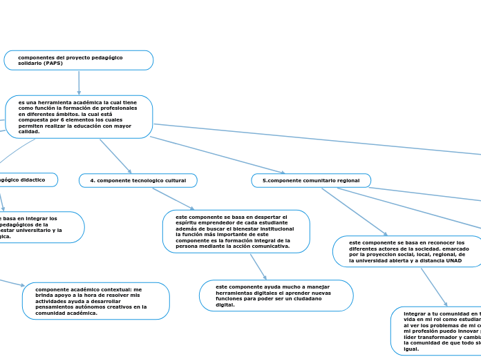 componentes del proyecto pedagógico solidario (PAPS)