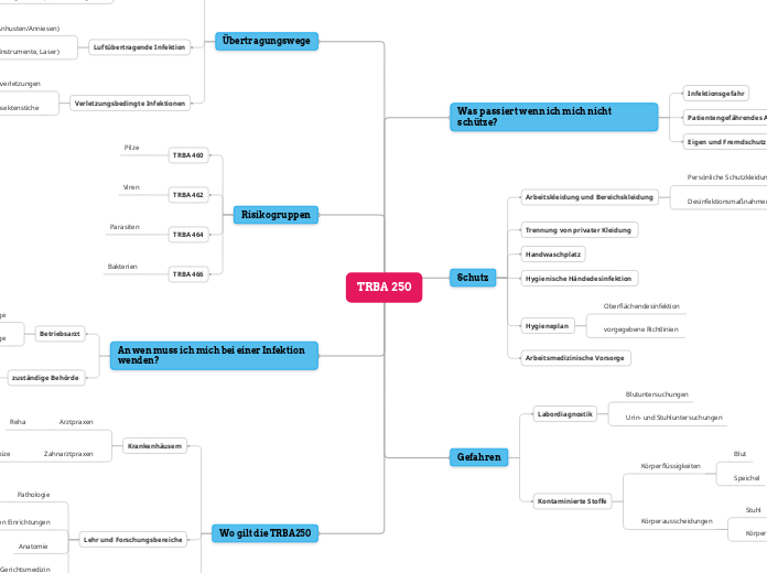 TRBA 250 - Mindmap