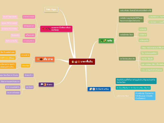 มรดกพื้นถิ่น - Mind Map
