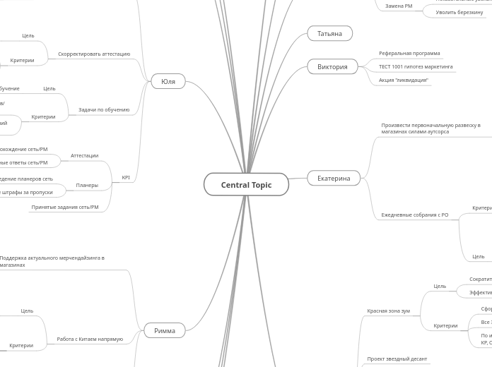 Central Topic - Мыслительная карта