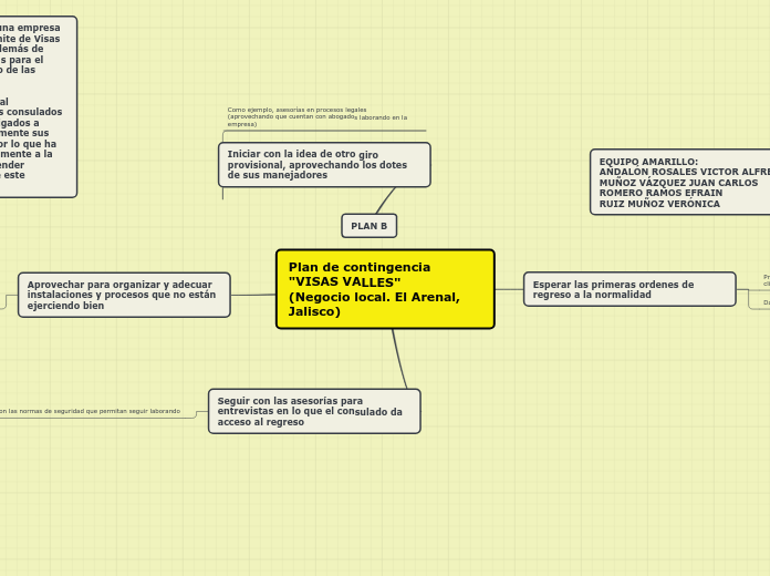 Plan de contingencia "VISAS VALLES" 
(N...- Mapa Mental