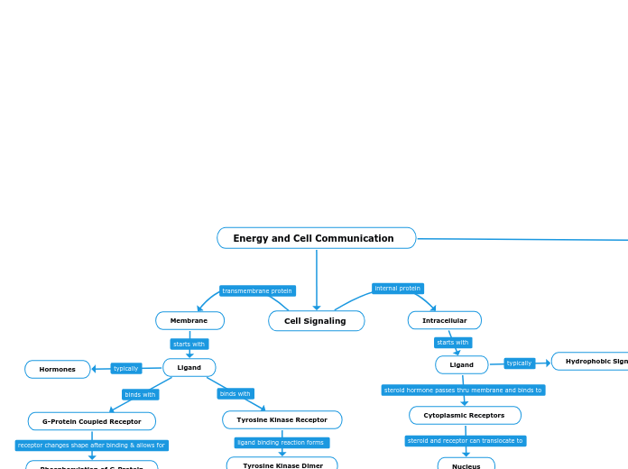 Energy and Cell Communication - Mind Map