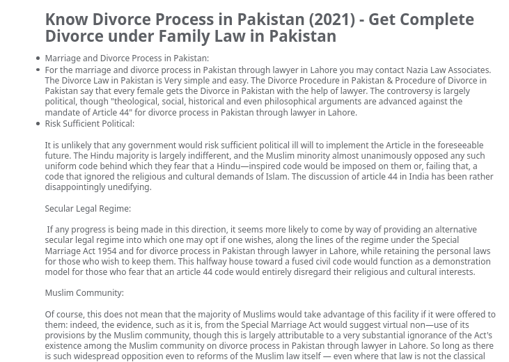 Know Divorce Process in Pakistan (2021) Get Complete Divorce under Family Law in Pakistan 