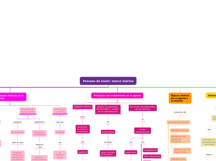 Proceso de morir: marco teórico - Mapa Mental