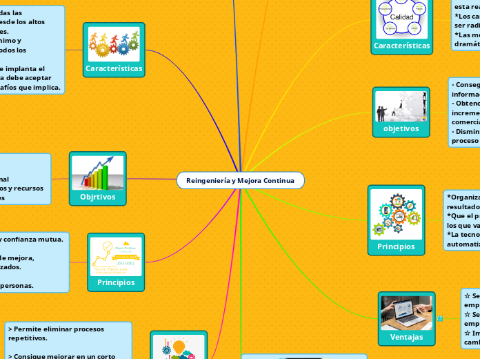 Reingeniería y Mejora Continua - Mapa Mental