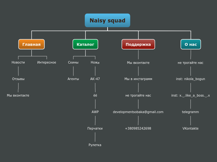 Naisy squad - Мыслительная карта