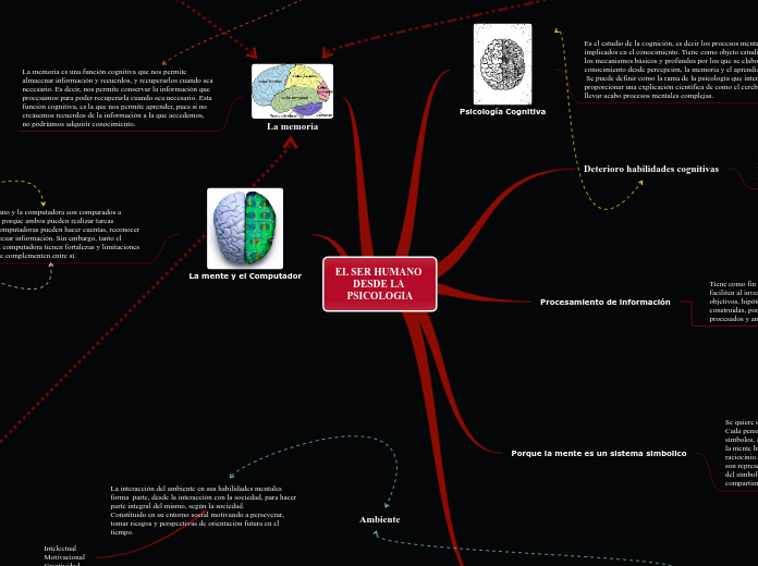 EL SER HUMANO DESDE LA PSICOLOGIA - Mapa Mental