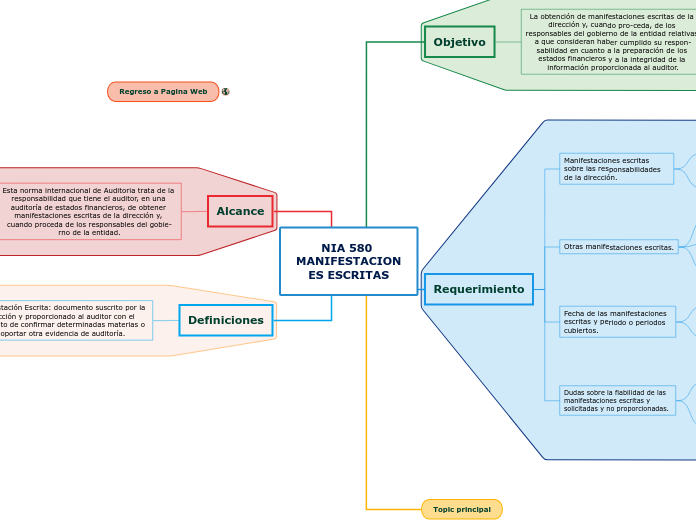 NIA 580 MANIFESTACIONES ESCRITAS