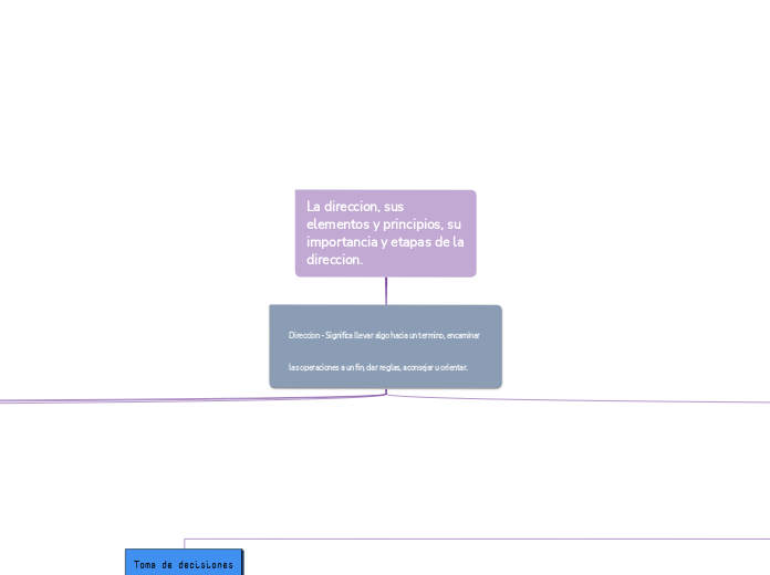La direccion, sus elementos y principio...- Mapa Mental