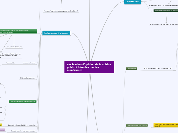 Les leaders d'opinion de la sphère pu...- Carte Mentale