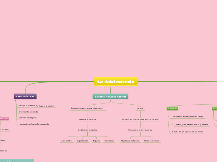 La Adolescencia - Mapa Mental