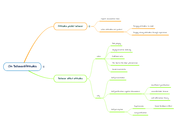 Ch4 Behavior&amp;Attitudes - Mind Map