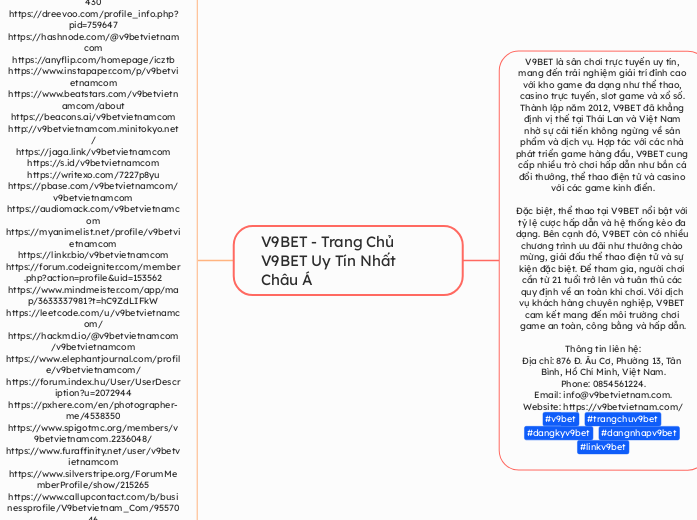 V9BET - Trang Chủ V9BET Uy Tín Nhất Châu Á - Mindmap