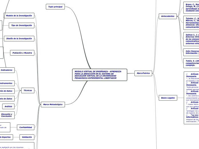 MODULO VIRTUAL DE ENSEÑANZA - APRENDIZA...- Mapa Mental