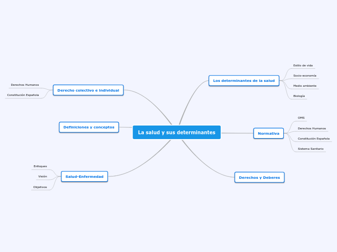 La salud y sus determinantes - Mapa Mental