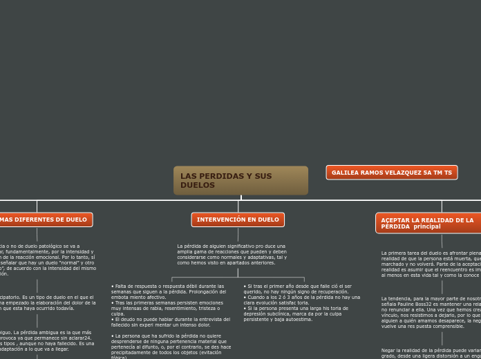 LAS PERDIDAS Y SUS DUELOS - Mapa Mental