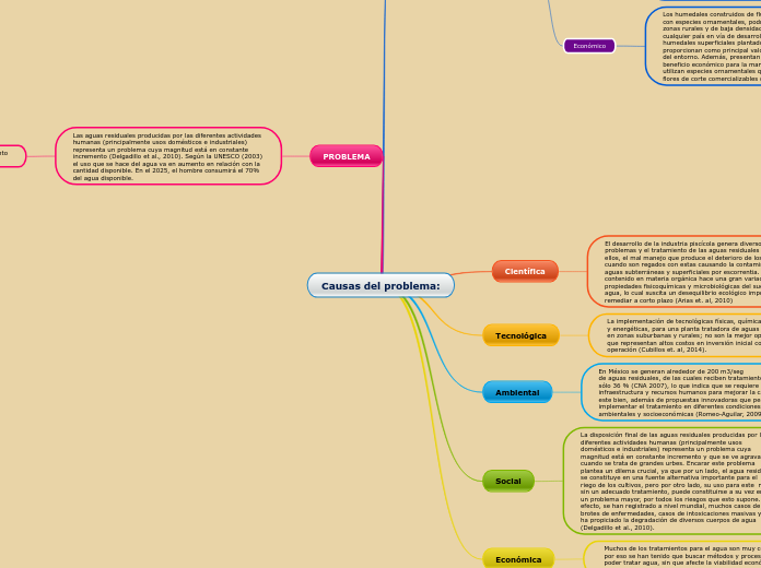 Causas del problema: - Mapa Mental