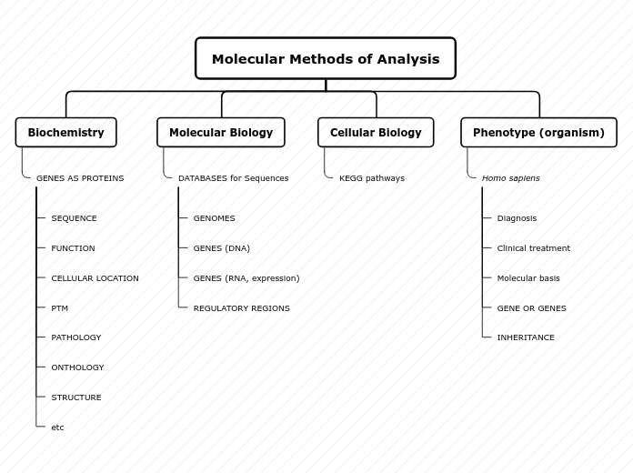 Molecular Methods of Analysis - Mind Map