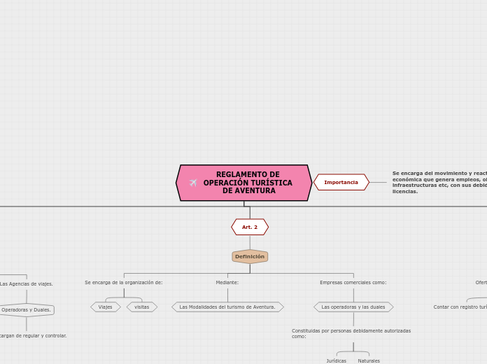 REGLAMENTO DE OPERACIÓN TURÍSTICA DE AV...- Mapa Mental