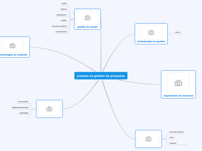 proceso en gestión de proyectos - Mind Map