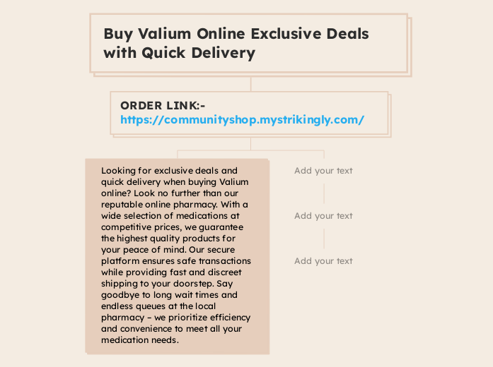 Buy Valium Online Exclusive Deals with Qui...- Mind Map