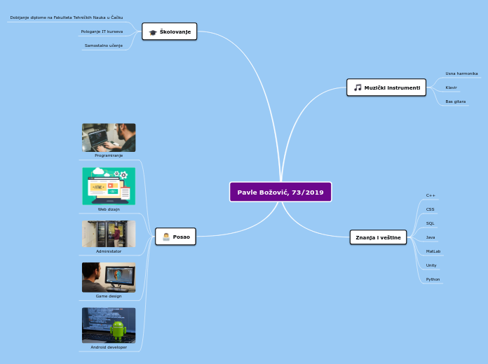 Pavle Božović, 73/2019 - Mind Map