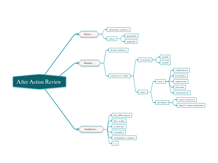 After Action Review - Carte Mentale