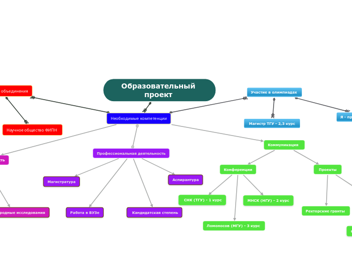Образовательный проект  - Мыслительная карта