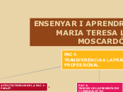 PAC 4:
TRANSFERÈNCIA A LA PRÀCTICA PROF...- Mapa Mental