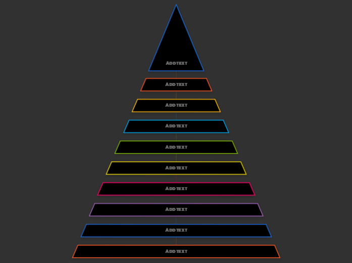 Pyramid mind map (black) 