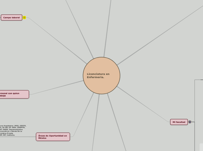 Licenciatura en Enfermería. - Mapa Mental