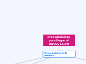 Procedimiento para llegar al UROCULTIVO - Mapa Mental
