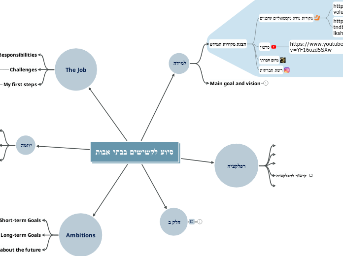 סיוע לקשישים בבתי אבות - Mind Map