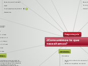 ¿Consumimos lo que necesitamos? - Mapa Mental