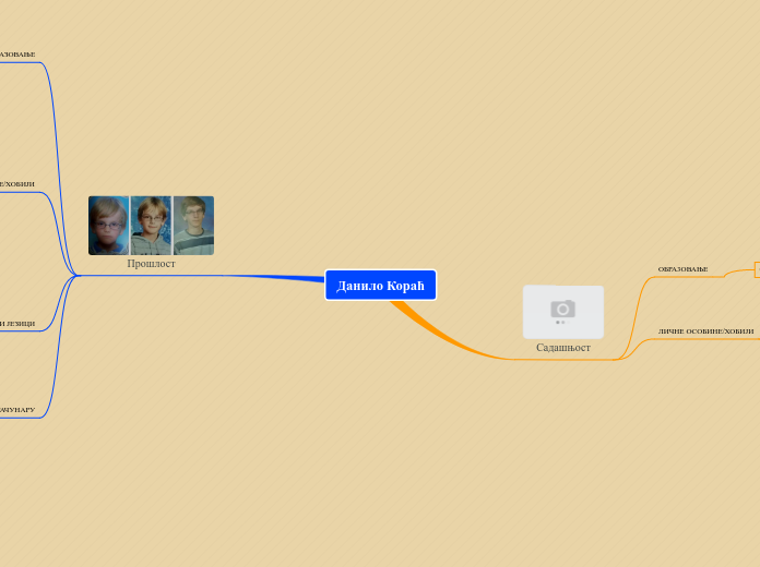 Данило Кораћ - Mind Map