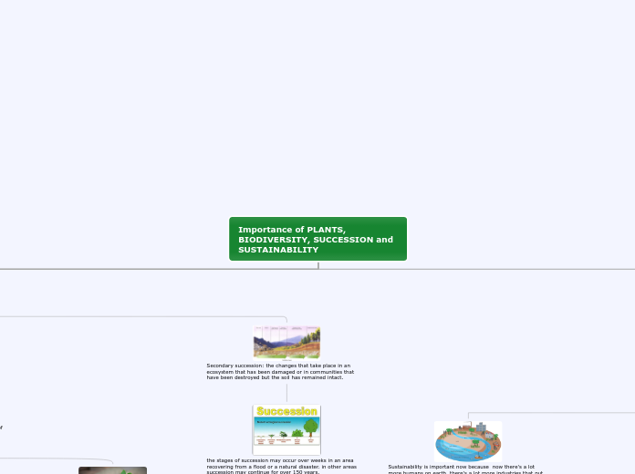 Importance of PLANTS, BIODIVERSITY, SUCCES...- Mind Map