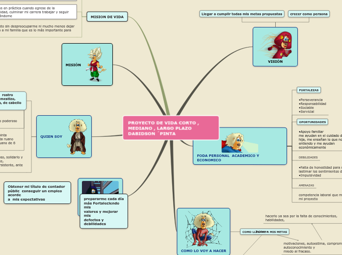 PROYECTO DE VIDA CORTO , MEDIANO , LARG...- Mapa Mental