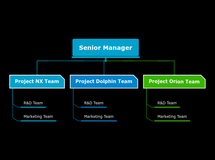 Senior Manager - organizational chart exam...- Mind Map
