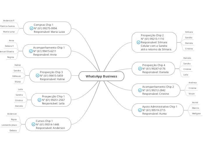 WhatsApp Business - Mapa Mental