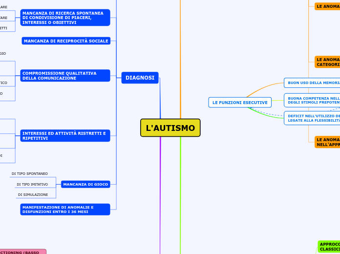 L'AUTISMO - Mappa Mentale