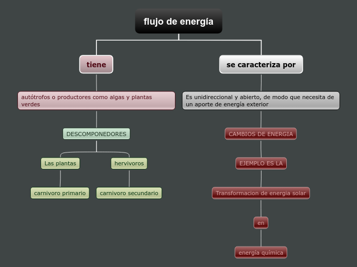 flujo de energía - Mapa Mental