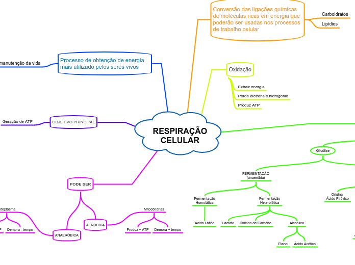RESPIRAÇÃO
CELULAR - Mapa Mental