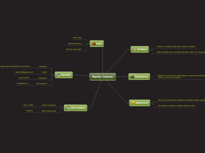 Marko Tatovic - Mind Map