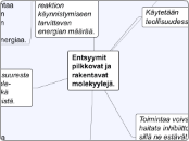 Entsyymit pilkkovat ja rakentavat mole...- Miellekartta