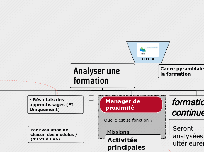 Analyser une formation - Carte Mentale