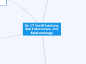 On IT Certifications, Job Interviews, and ...- Mind Map