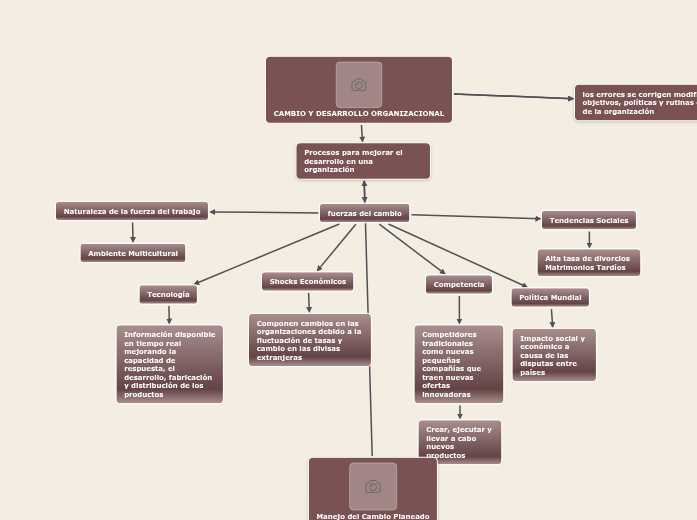 CAMBIO Y DESARROLLO ORGANIZACIONAL - Mind Map
